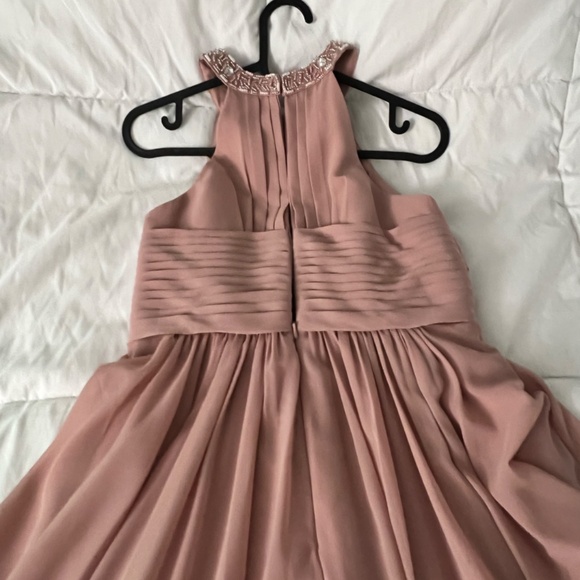 JJ's House Dusty Rose Beaded Junior Bridesmaid Dress Floor-Length Sz J14 173287 - Picture 3 of 9
